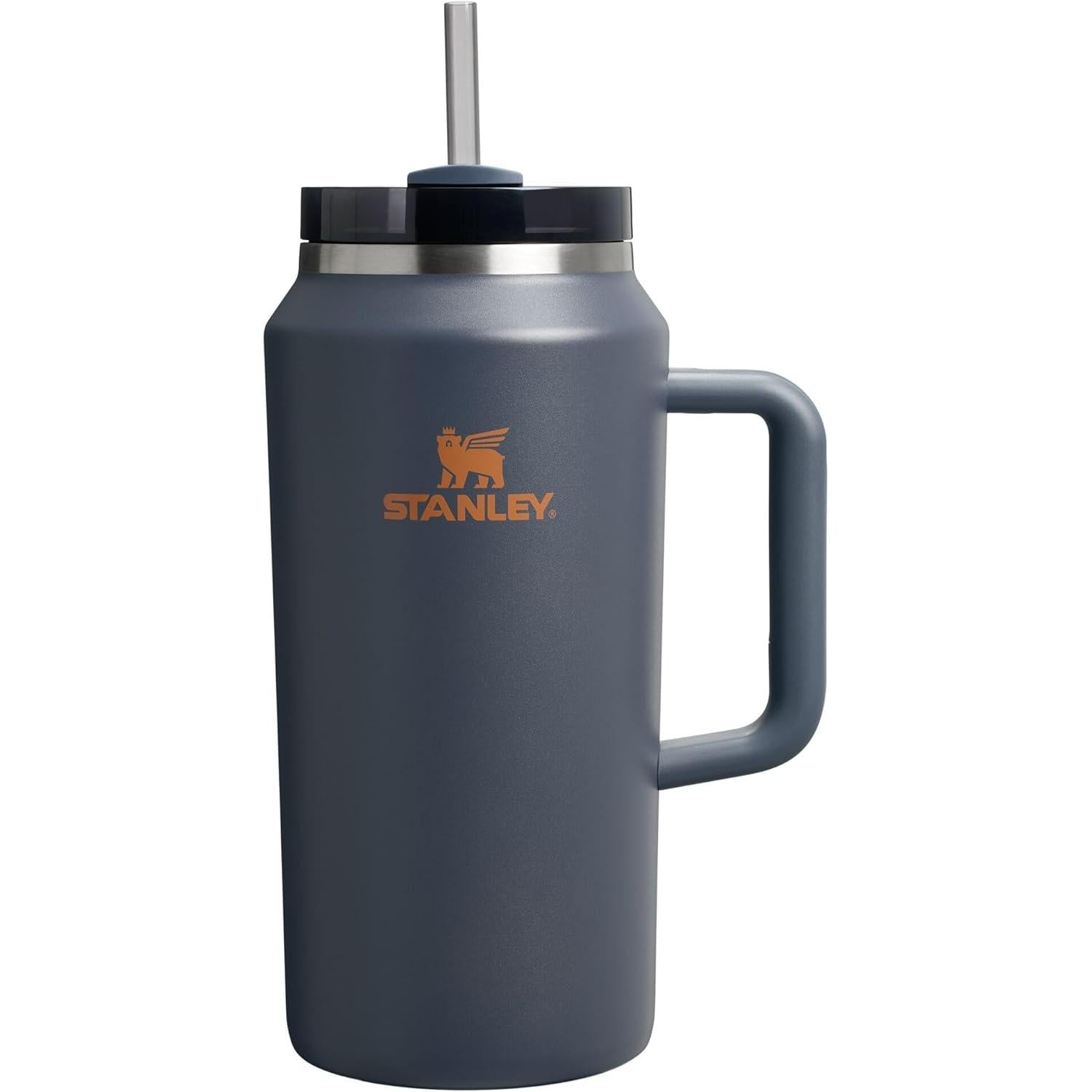 Quencher H2.0 Tumbler with Handle & Straw 64 Oz | Flowstate 3-Position Lid | Large Capacity for Travel & Sports | Insulated Stainless Steel Cup | Bpa-Free | Ash